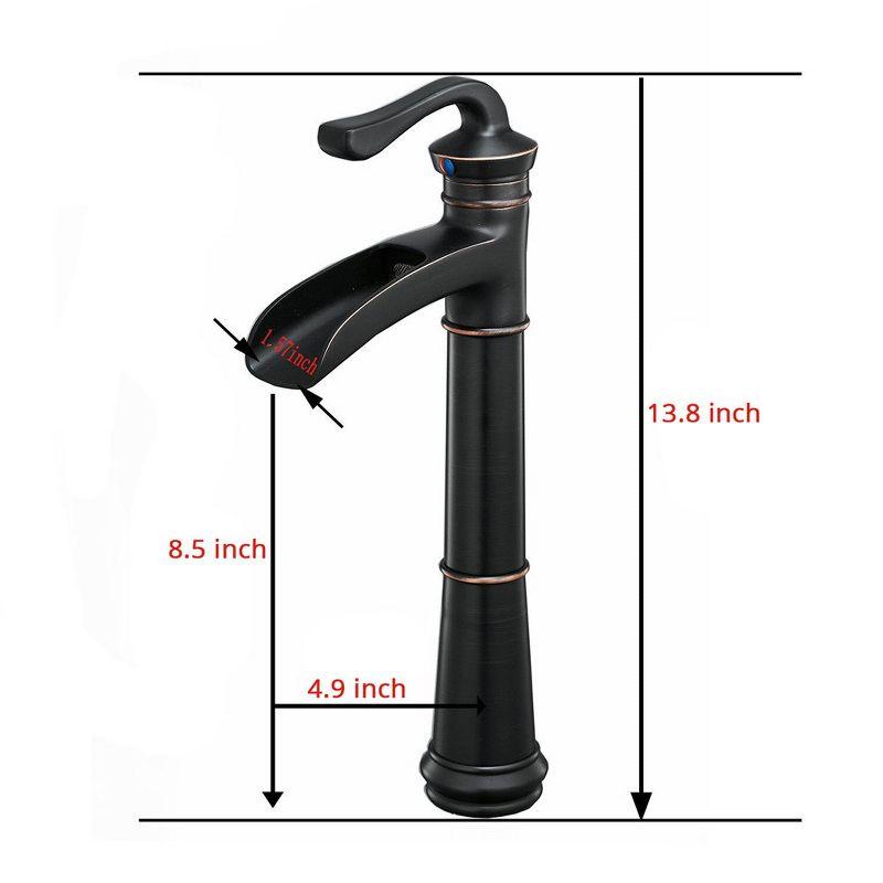 Oil-Rubbed Bronze Single-Handle Waterfall Vessel Faucet