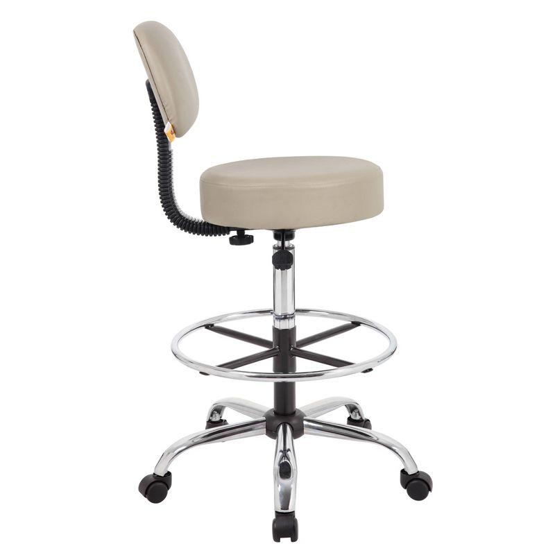 Medical/Drafting Stool with Back Cushion - Boss Office Products