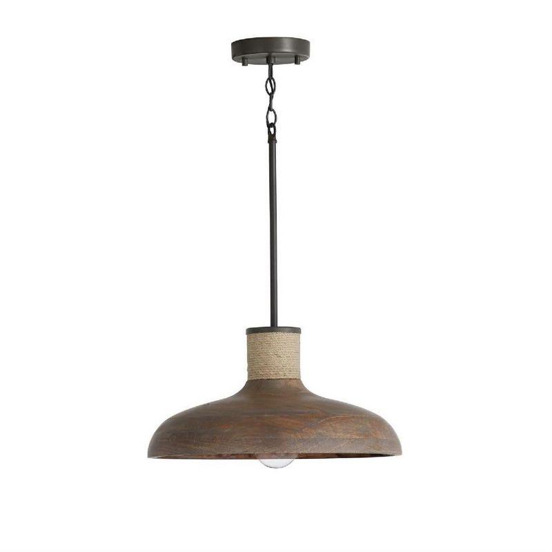 Capital Lighting Jacob 1 - Light Pendant in  Grey Wash/Iron Silk