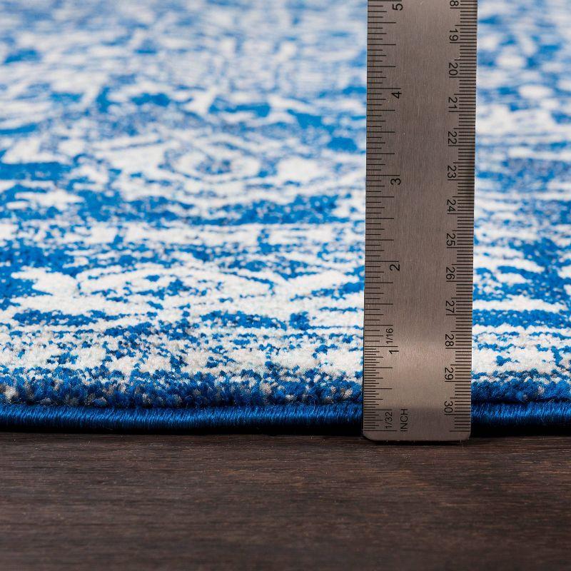 Livabliss 2'x3' Worsham Traditional Rug Dark Blue: Stain & Fade-Resistant, Medium Pile, Indoor Use