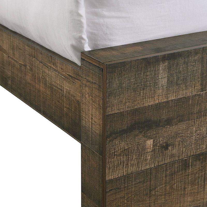 King Beckett Bookcase Panel Bed Walnut - Picket House Furnishings: Built-In Speakers, USB Port, Touch Lighting