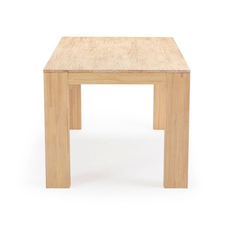 Plank+Beam 72" Modern Dining Table for 6, Solid Wood Rectangular Dining Table for Kitchen/Dining Room, Blonde Wirebrush