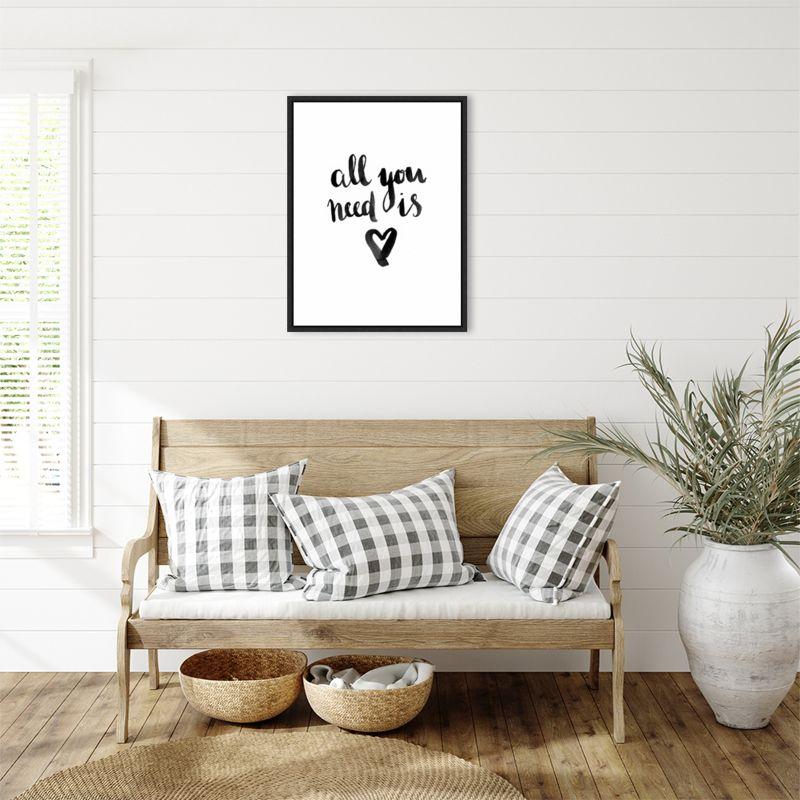 Amanti Art All You Need Is Love by Urban Road Canvas Wall Art Print Framed 23 x 30-in.