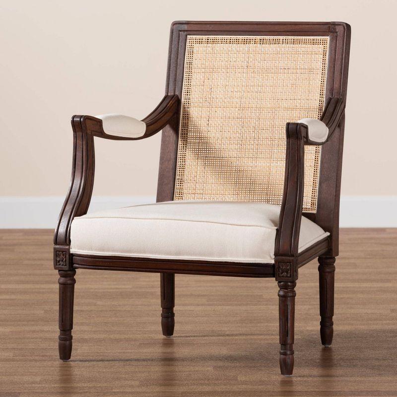 bali & pari Garridan Fabric and Wood Accent Chair