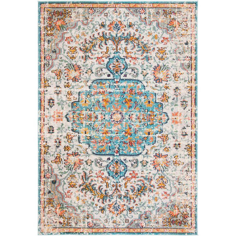Madison MAD447 Power Loomed Indoor Accent Rug - Grey/Light Blue - 2'2"x4' - Safavieh