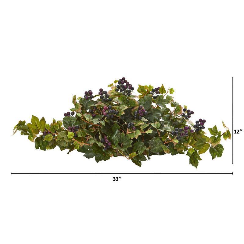 Nearly Natural 33-in Grape Leaf Artificial Ledge Plant