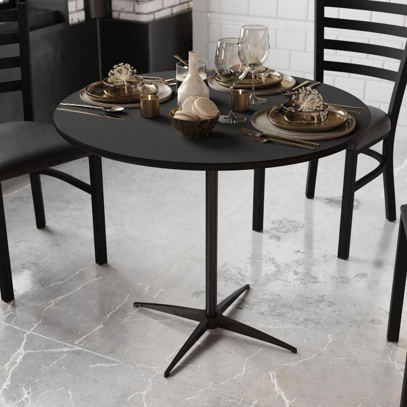 Flash Furniture Marrel Round Wood Cocktail Table with Columns by Flash Furniture