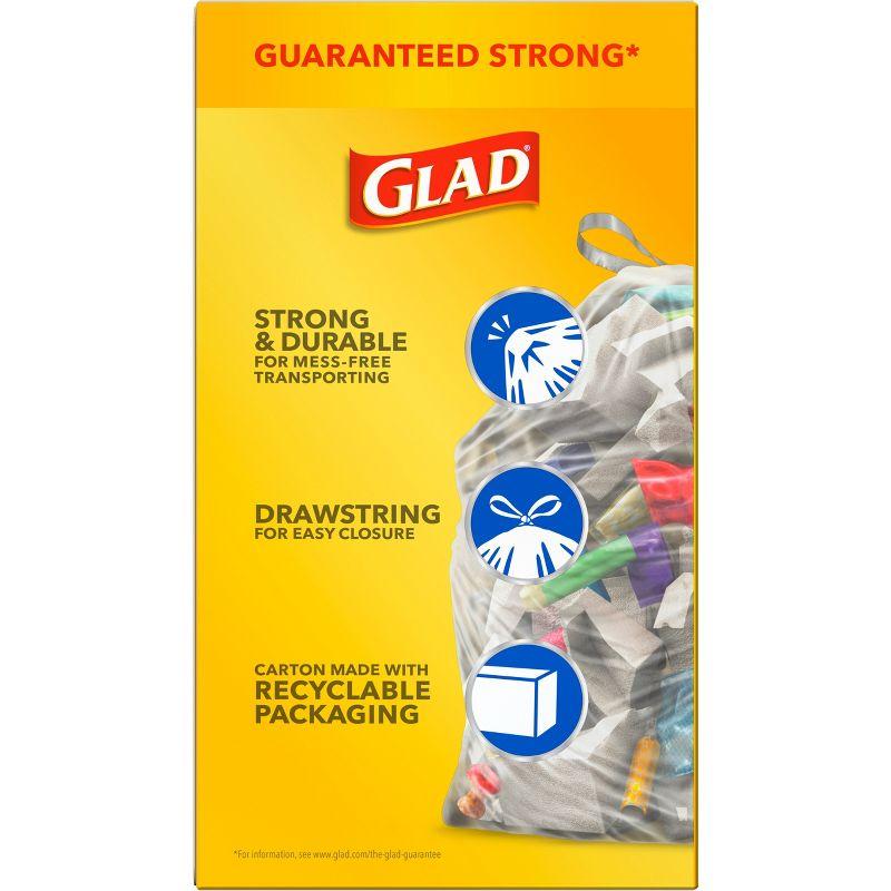 Glad Tall Kitchen Drawstring Recycling Bags + Clear Trash Bags - 13gal/45ct