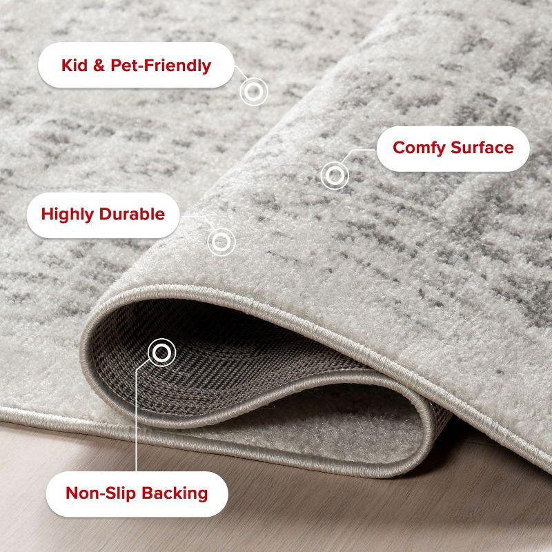 Nuloom Arlena Medallion 10x13 Indoor Area Rug for Living Room Bedroom Dining Room Kitchen, Grey/Ivory