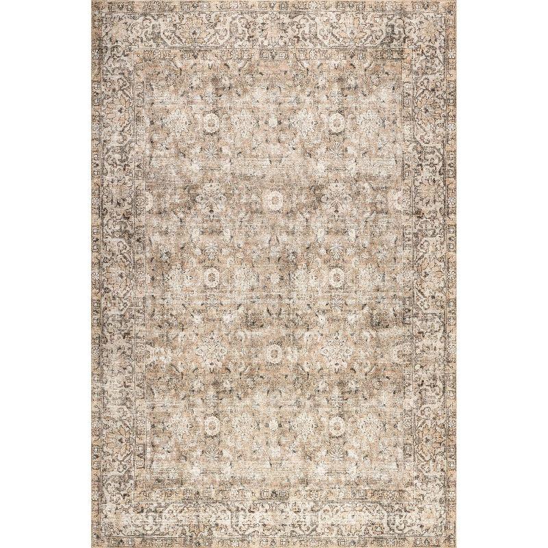 Hillstone Dark Beige Rectangular Synthetic Area Rug