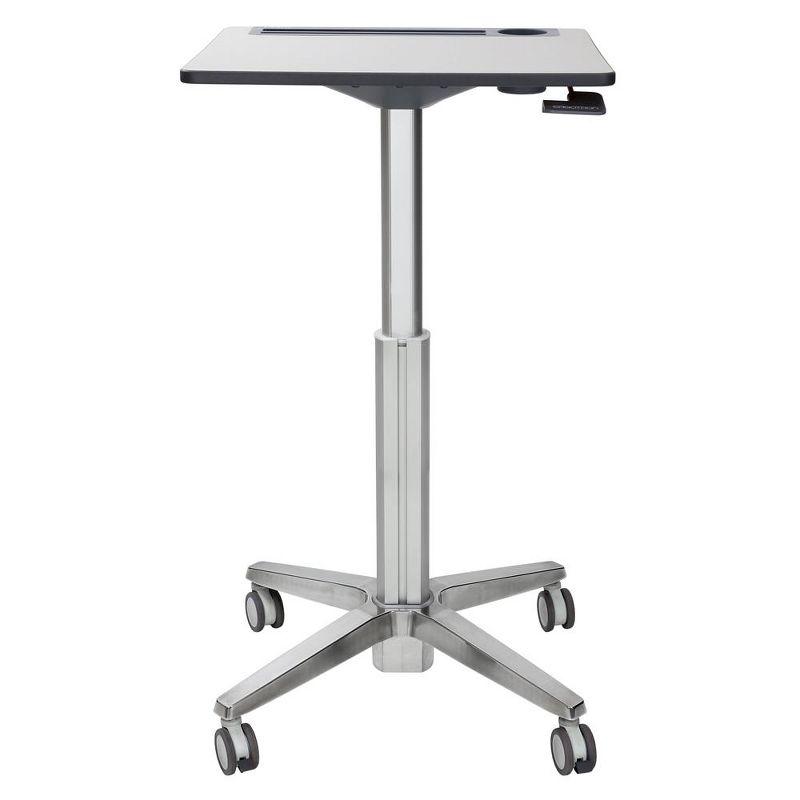 ErgoActive White Adjustable Standing Desk with Cup Holder