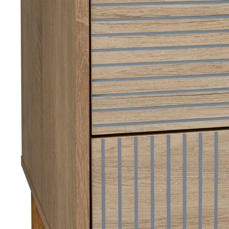 Merk Solid + Manufactured Wood 2 Drawer Nightstand