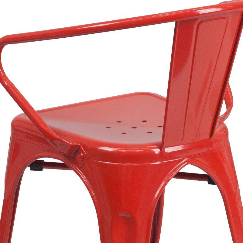 Flash Furniture Hucheson Metal Indoor-Outdoor Chair with Arms