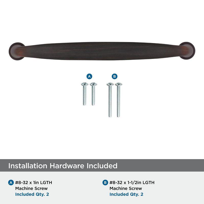 Amerock Kane 6-5/16 inch (160mm) Center-to-Center Oil-Rubbed Bronze Cabinet Pull