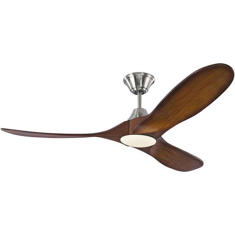 Visual Comfort and Co. 52" Visual Comfort Maverick II Brushed Steel LED Fan with Remote