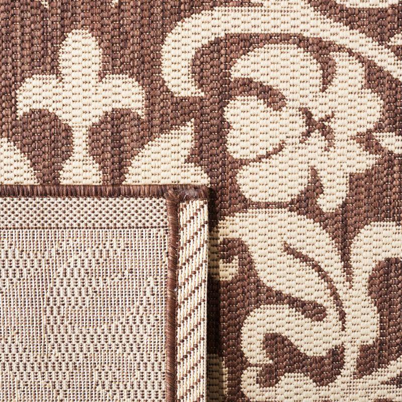 Courtyard CY3416 Power Loomed Indoor and Outdoor Area Rug - Chocolate/Natural - 8'x11' - Safavieh