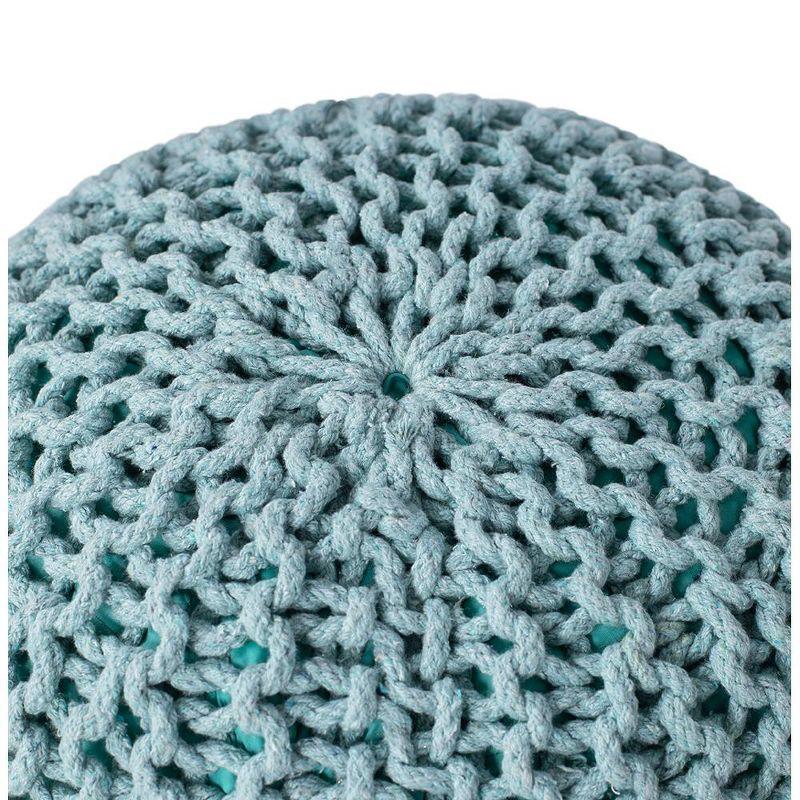 BirdRock Home Round Pouf Foot Stool Ottoman - Sage Green