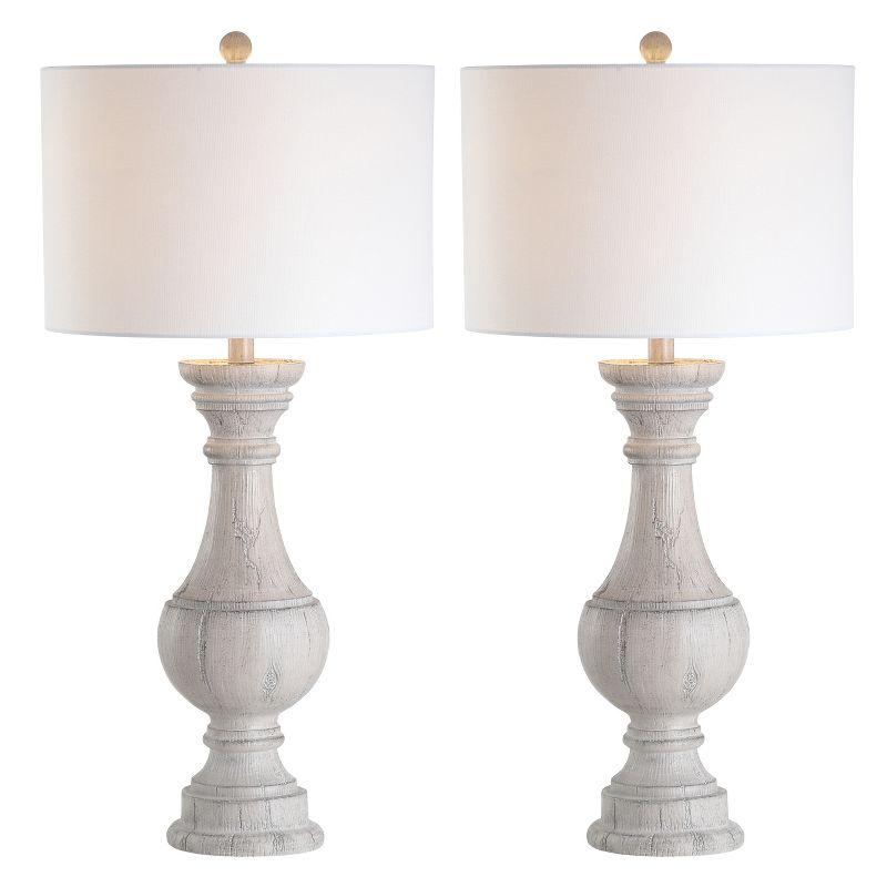 Savion Table Lamp (Set of 2) - White Wash - Safavieh.