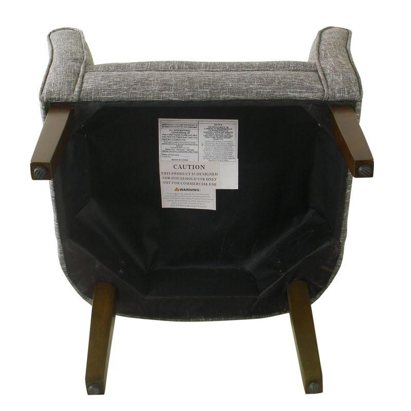 Modern Barrel Accent Chair Gray - HomePop: Upholstered Side Chair for Bedroom & Living Room, Comfort Seating