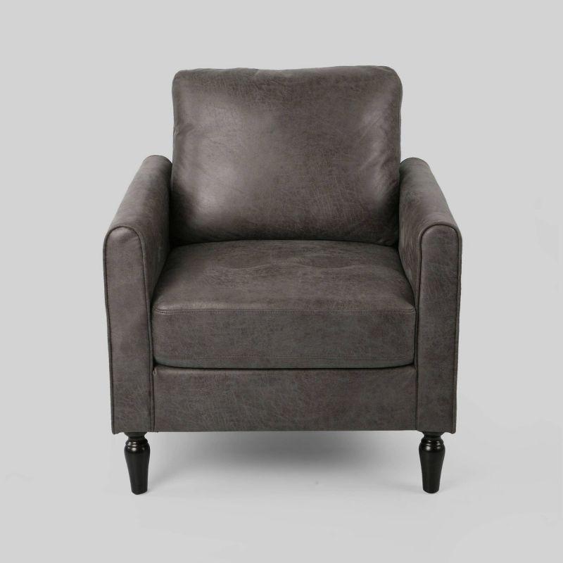 Blithewood Contemporary Club Chair Slate - Christopher Knight Home: Upholstered Accent, Polyester Fabric, Hardwood Frame