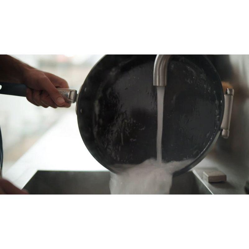 Joseph Joseph Space Ceramic Non-Stick 3.8 Qt. Sauté Pan with Folding Handle and Lid