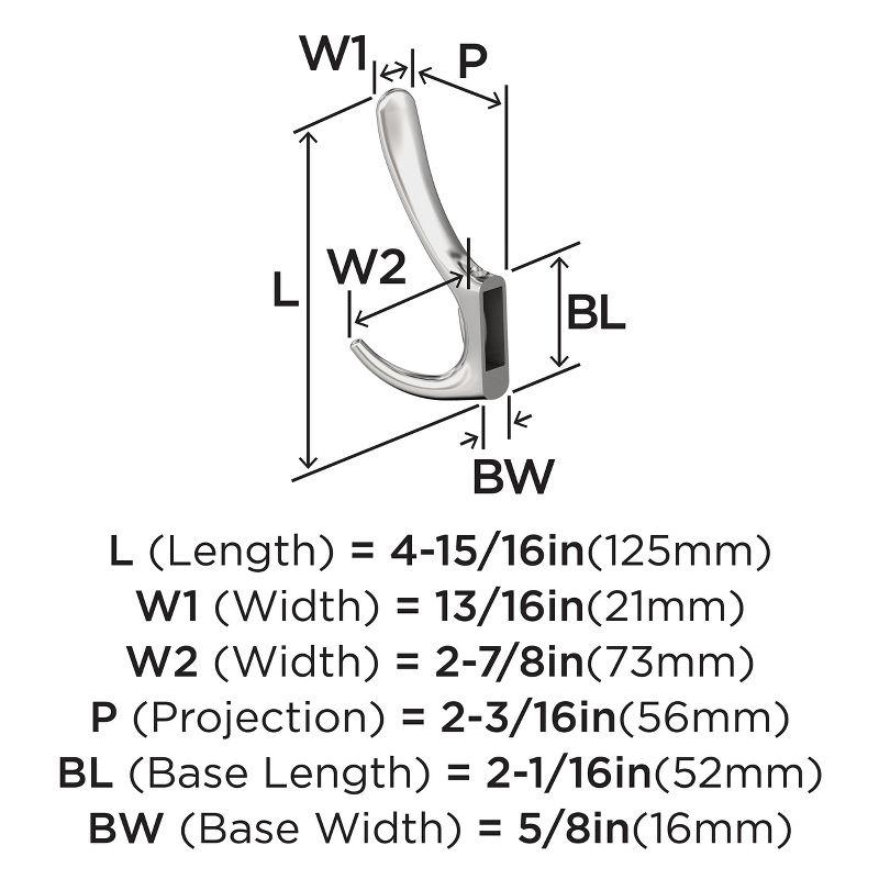 Finesse Transitional Triple Prong Decorative Wall Hook