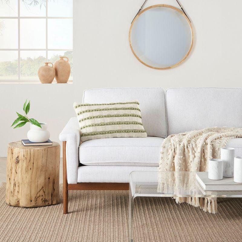 Mina Victory GC384-012020 Textured Cotton Blend Throw Pillow