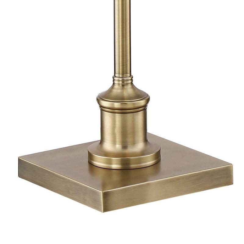 Adjustable Aged Brass Pharmacy Swing Arm Floor Lamp