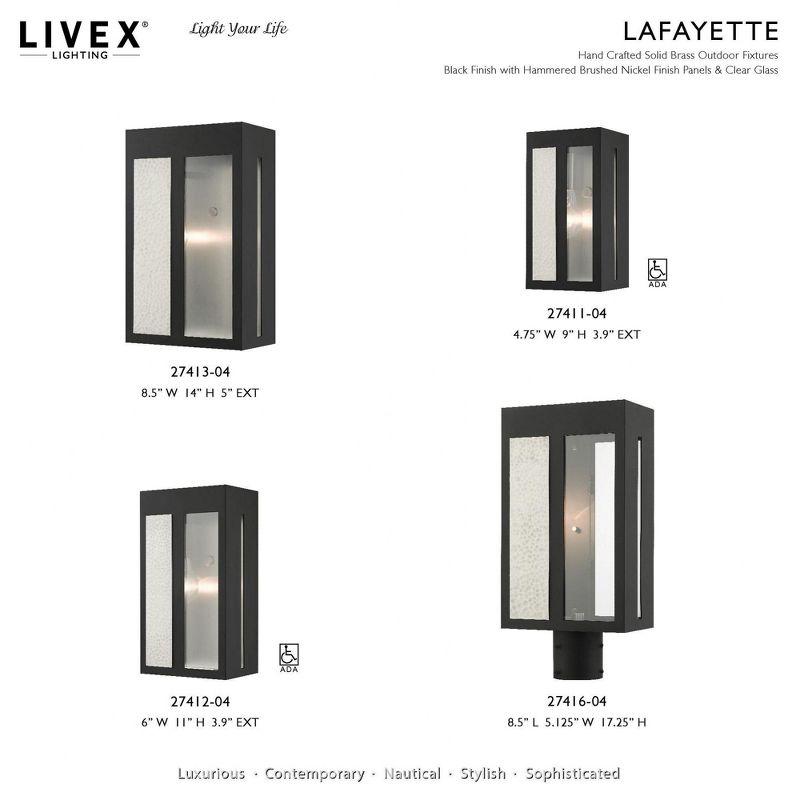 Livex Lighting Lafayette 1 - Light Wall Light in  Black