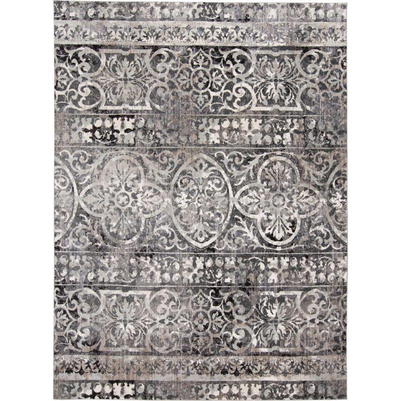 Kano Transitional Distressed Gray/Ivory/Taupe Area Rug