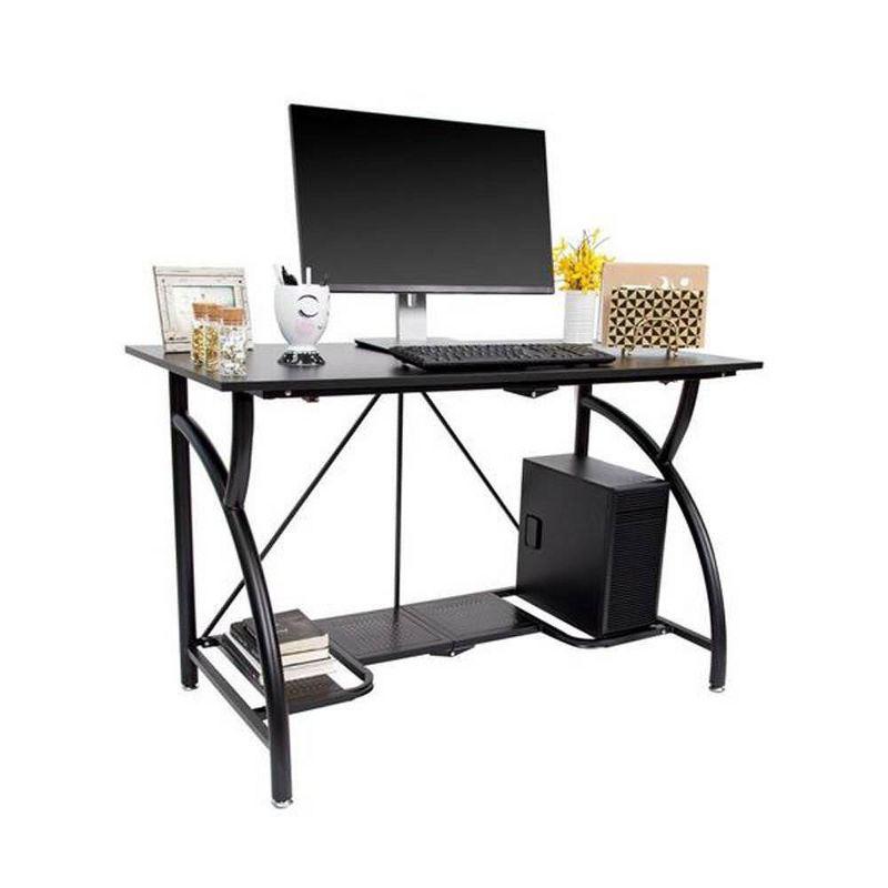 Origami Multi Purpose Folding Wooden Office Computer Furniture Table Desk, Black