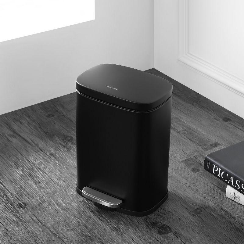 happimess Connor Rectangular 13-Gallon Trash Can with Soft-Close Lid and FREE Mini Trash Can