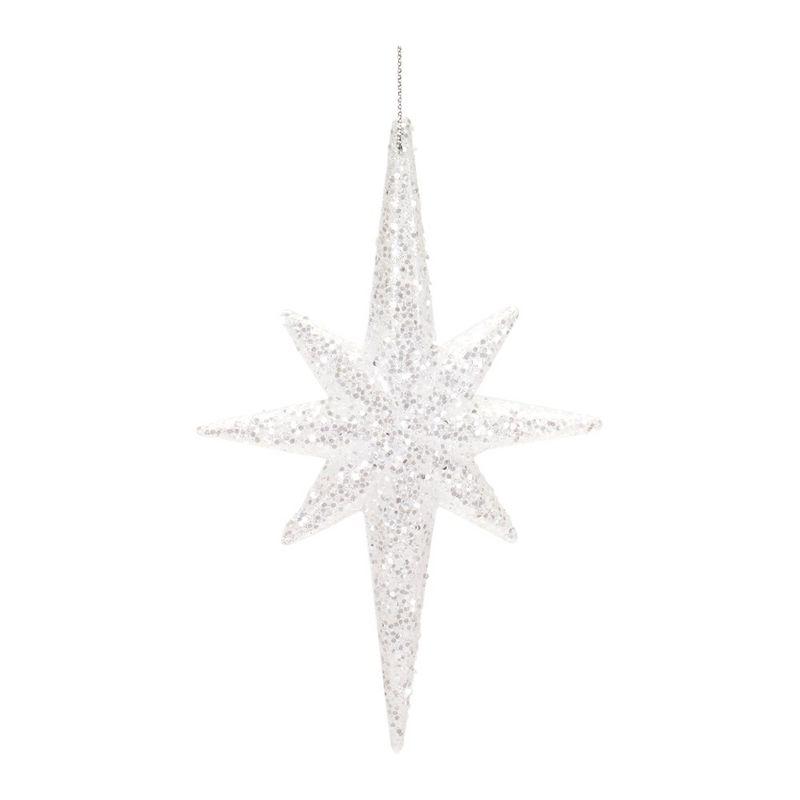 Melrose Clear Acrylic Star Drop Ornament (Set of 24)