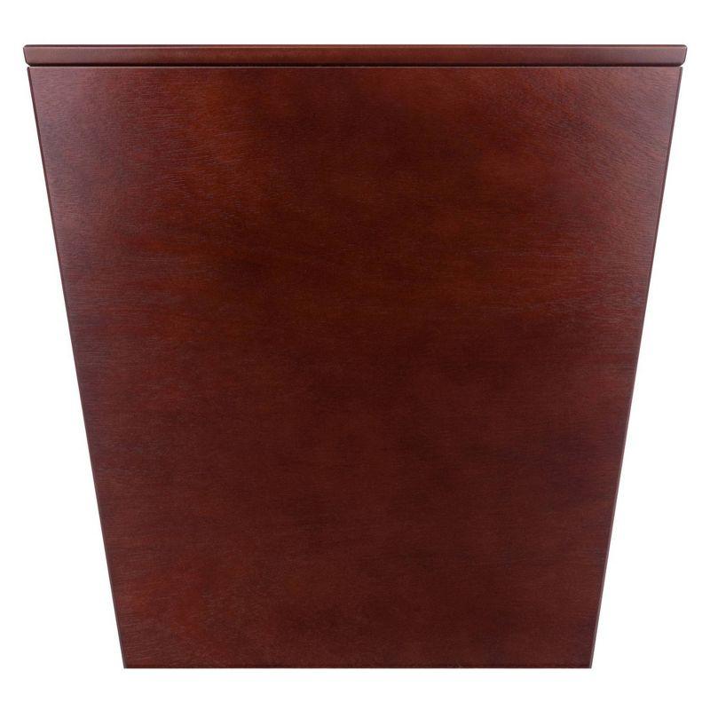 Mesa Storage Cube, End Table - Antique Walnut - Winsome: Flared Cube Shape, Ready to Assemble