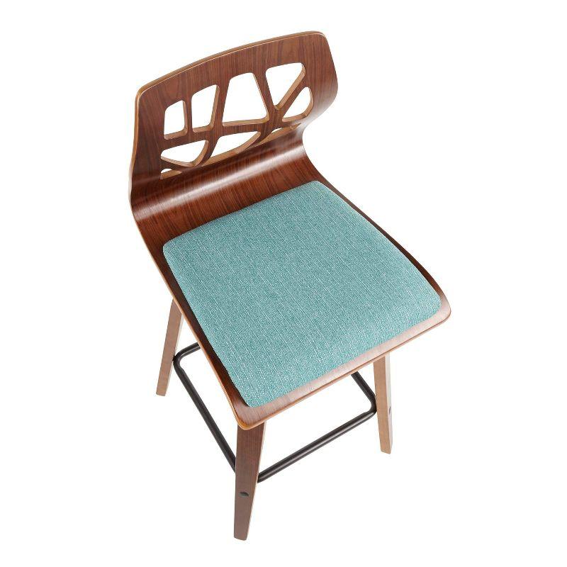 George Oliver Lakyia Swivel Upholstered Counter Stool (Set of 2)