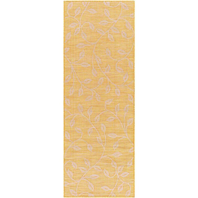 Broekhorn Bright Yellow Synthetic Indoor/Outdoor Area Rug 2'6" x 7'3"