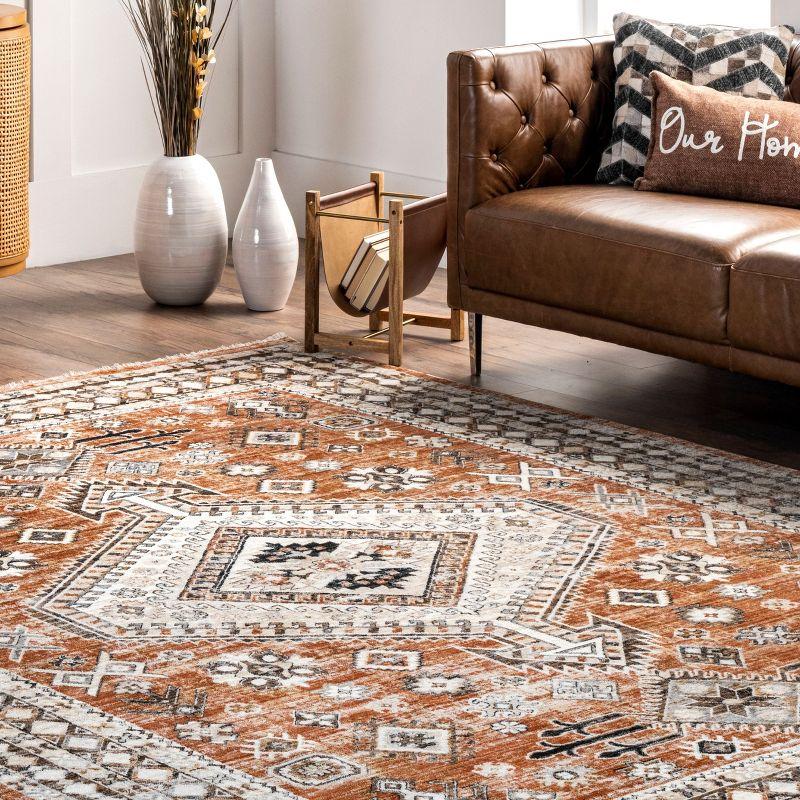 Nuloom Vanesa Transitional Medallion Fringe Area Rug