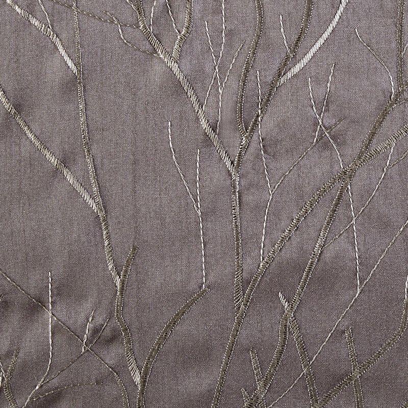 Andora Embroidered Branch Rod Pocket Single Curtain Panel