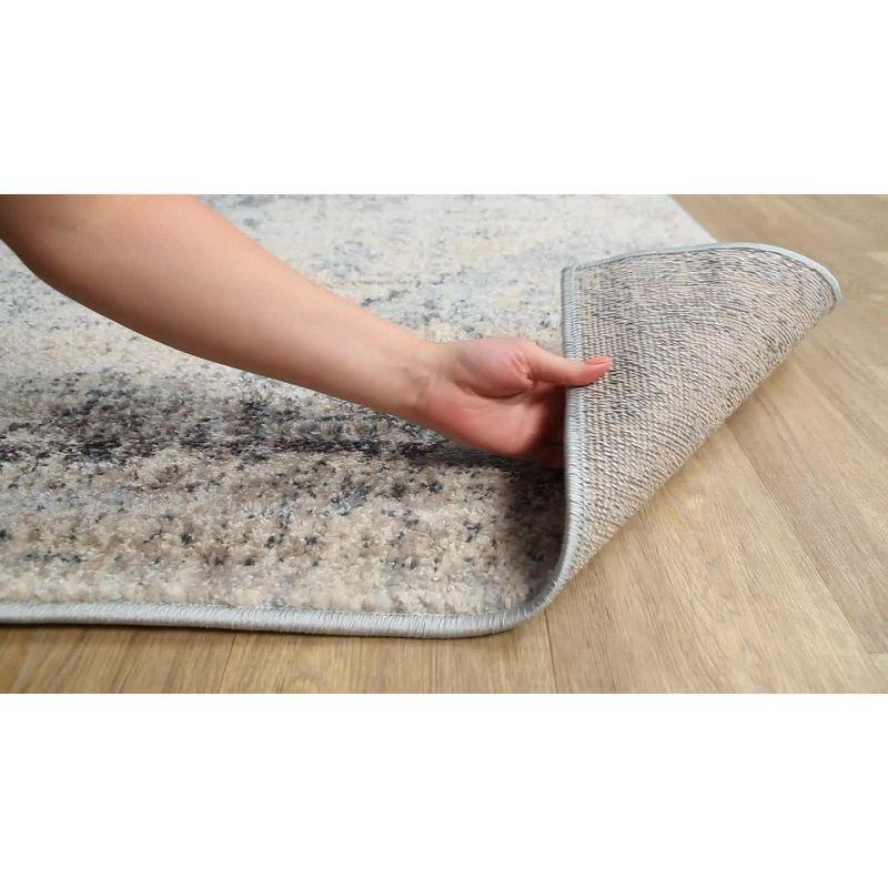 Elysian Blue Rectangular 6'7" x 9' Easy Care Area Rug