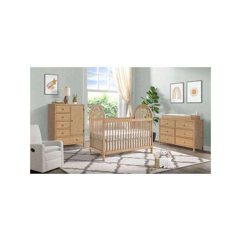 Honey Wood 3-in-1 Convertible Island Crib