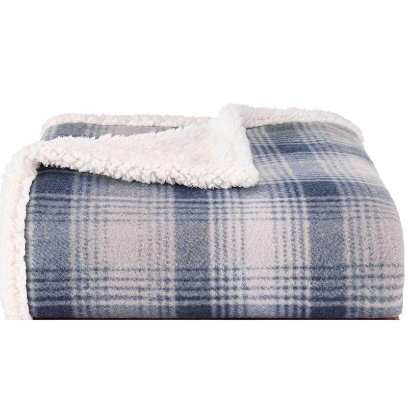 Eddie Bauer Eddie Bauer Printed Plush Fleece/Sherpa Oversized Throw Blanket