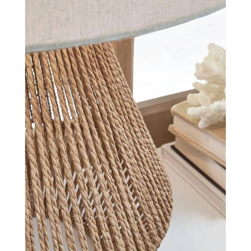 Signature Design by Ashley Clayman Table Lamp  Natural/Beige : Bohemian Style, 3-Way Lighting, UL Listed