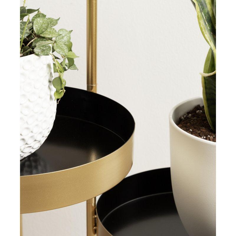 Finn Black and Gold Metal Tri-Level Plant Stand