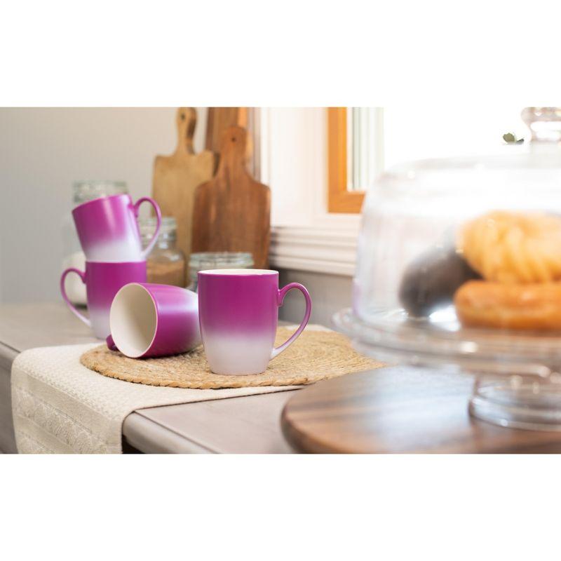 Elanze Designs Baby, It's Cold Outside Two Toned Ombre Matte Pink and White 12 ounce Ceramic Stoneware Coffee Cup Mug