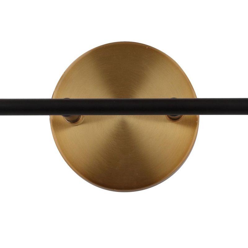 Caleb Transitional 18" Black and Brass LED Wall Sconce