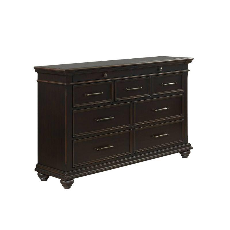 Brooks 9 Drawer Dresser Black - Picket House Furnishings: Transitional Style, Bun Feet, Felt-Lined