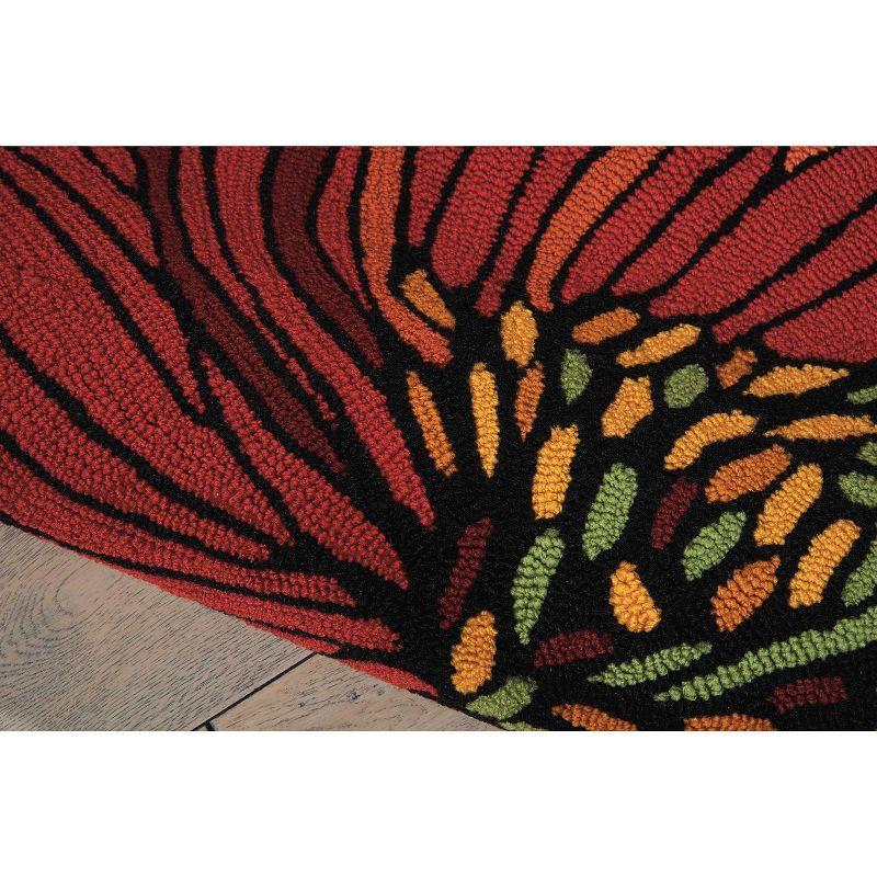 Nourison Fantasy Black Area Rug FA24 1'9" x 2'9"