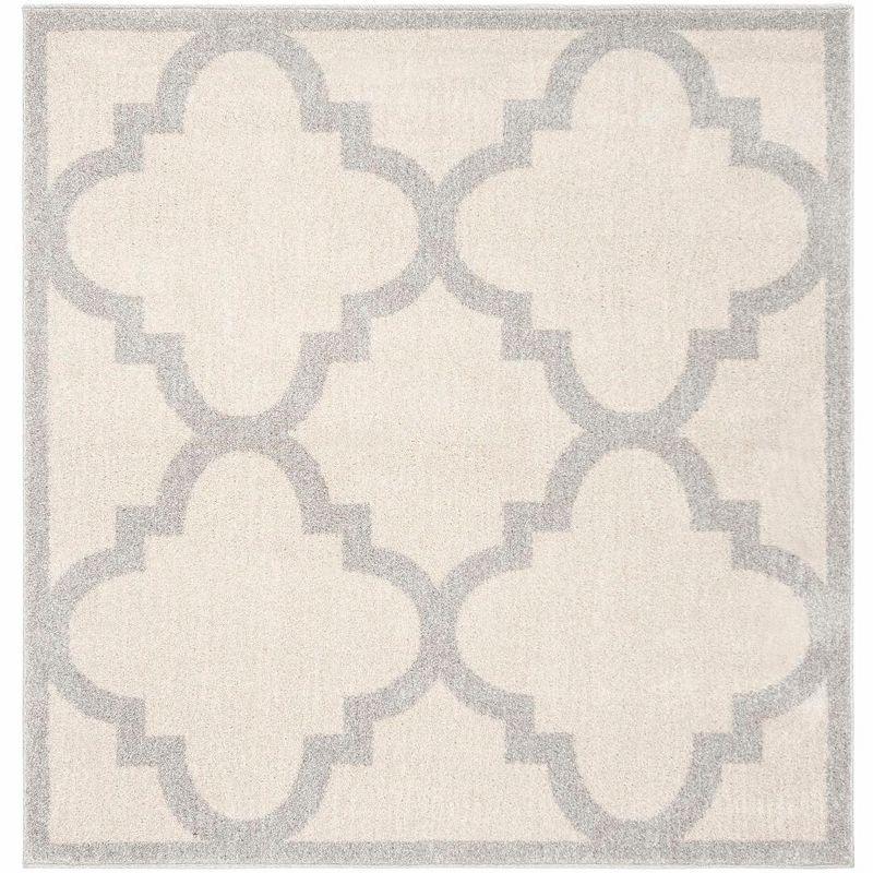 Amherst Light Grey and Beige 9' x 9' Square Synthetic Area Rug