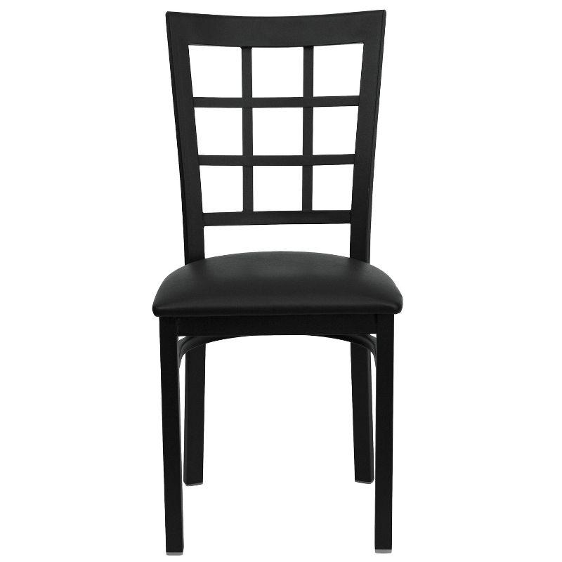 Flash Furniture Black Window Back Metal Restaurant Chair