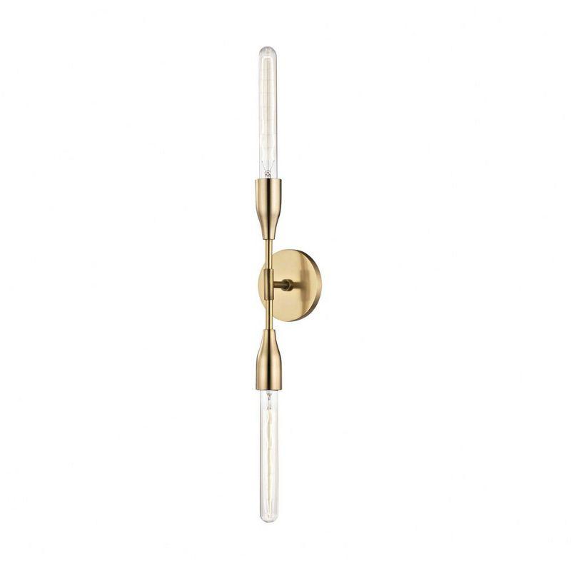 Aged Brass Dimmable Energy Star 2-Light Sconce